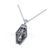 1.50Ct Round Cut Black Diamond Engagement Wedding Gothic Skull in the coffin Halloween Pendant Sterling Silver White Gold Finish