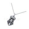 1.00Ct Round Cut Black Diamond Engagement Wedding Gothic Skull With Dragon Pirates Anchor Pendant Sterling Silver White Gold Finish