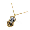 1.00Ct Round Cut Black Diamond Engagement Wedding Gothic Skull With Dragon Pirates Anchor Pendant Sterling Silver Yellow Gold Finish