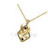 1.00Ct Round Cut Black Diamond Engagement Wedding Gothic Eagle Pendant Sterling Silver Yellow Gold Finish