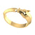 Gothic Panther Style Engagement Wedding Sterling Silver 7 Inch Bracelet Yellow Gold Finish