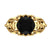 2Ct Round Cut Black Diamond Flower Leaf Style Gothic Skull Engagement Wedding Ring Sterling Silver Yellow Gold Finish