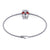 1.00Ct Round Cut Red Diamond Gothic Skull Style Engagement Wedding Sterling Silver 7 Inch Bracelet White Gold Finish