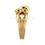 3Ct Round Cut Black Diamond Gothic 5 Skull Design Engagement Wedding Ring Sterling Silver Yellow Gold Finish