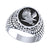 Gothic Men's Eagle Engagement Wedding Signet Ring Sterling Silver White Gold Finish