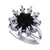 3.00Ct Round Cut Black Diamond Gothic Skull Sea Horse Engagement Wedding Ring Sterling Silver White Gold Finish