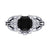 2.5Ct Round Cut Black & White Diamond Gothic Skull Vintage Leaf Style Engagement Wedding Ring Sterling Silver White Gold Finish