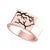 Gothic Tree Of Life Engagement Wedding Ring Sterling Silver Rose Gold Finish