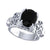 1.50Ct Oval Cut Black Diamond Gothic Skull Art Deco Men's Engagement Wedding Ring Sterling Silver White Gold Finish