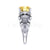 3Ct Round Cut Yellow Diamond Engagement Wedding Ring Gothic Skull Sterling Silver White Gold Finish