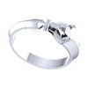 Gothic Panther Style Engagement Wedding Sterling Silver 7 Inch Bracelet White Gold Finish