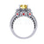 2.8Ct Round Cut Yellow Diamond Gothic Skull Split Shank Engagement Wedding Ring Sterling Silver White Gold Finish
