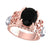 1.50Ct Oval Cut Black Diamond Gothic Skull Art Deco Men's Engagement Wedding Ring Sterling Silver Rose Gold Finish