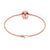 1.00Ct Round Cut Red Diamond Gothic Skull Style Engagement Wedding Sterling Silver 7 Inch Bracelet Rose Gold Finish