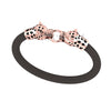 Gothic Leopard Engagement Wedding Sterling Silver 7 Inch Bracelet Rose Gold Finish