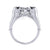 2Ct Round Cut Black Diamond Gothic Skull Style Engagement Wedding Ring Sterling Silver White Gold Finish