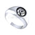 Gothic Asos Signet Engagement Wedding Ring Sterling Silver White Gold Finish