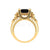 3Ct Gothic Skull Princess Cut Black Diamond Engagement Wedding Ring Sterling Silver Yellow Gold Finish
