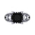 3Ct Gothic Skull Princess Cut Black Diamond Engagement Wedding Ring Sterling Silver White Gold Finish