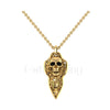 1.00Ct Round Cut Black Diamond Engagement Wedding Gothic Skull Art Deco Leaf Flower Pendant Sterling Silver Yellow Gold Finish