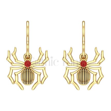 Weave a Love Story as Intriguing as These Red Diamond Gothic Spider Earrings.