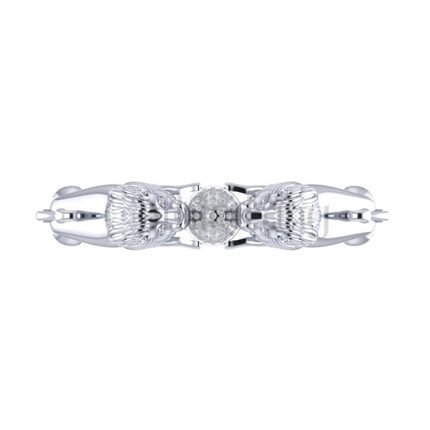 Your Love Tale with the Regal White Diamond Lion King Bracelet.
