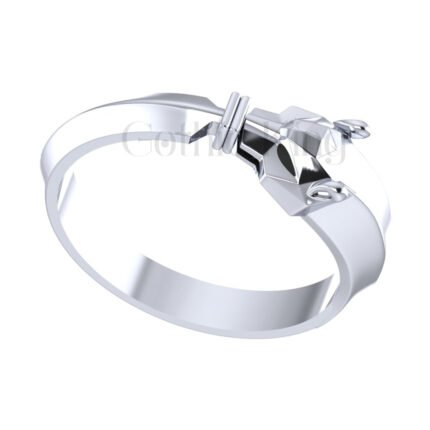 Gothic Panther Style Engagement Wedding Sterling Silver 7 Inch Bracelet White Gold Finish